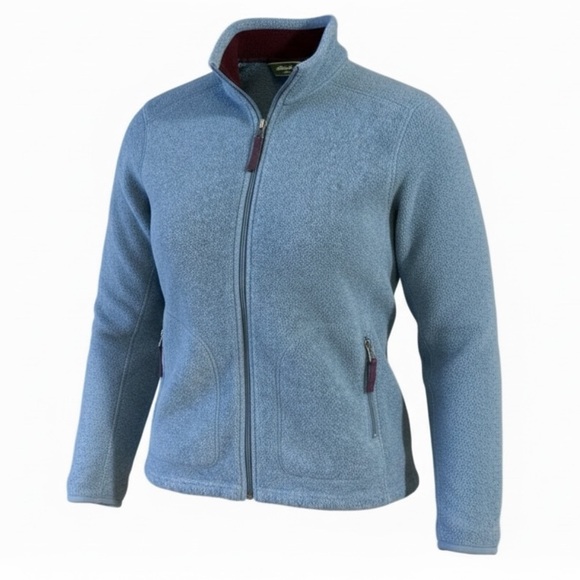 Eddie Bauer Jackets & Blazers - Eddie Bauer Vintage Style Zip Front Fleece Jacket Blue | Cozy Outdoor Core XL